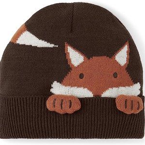 Gymboree Autumn Harvest Fox Brown sweater knit hat NWT Size 4-7